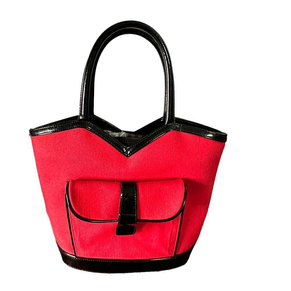 Lulu Guinness Red Structured Tote bag